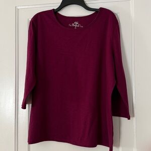 Como Vintage “The Perfect Tee” 3/4 Sleeve Top XXL | Soft Stretch Casual Tee